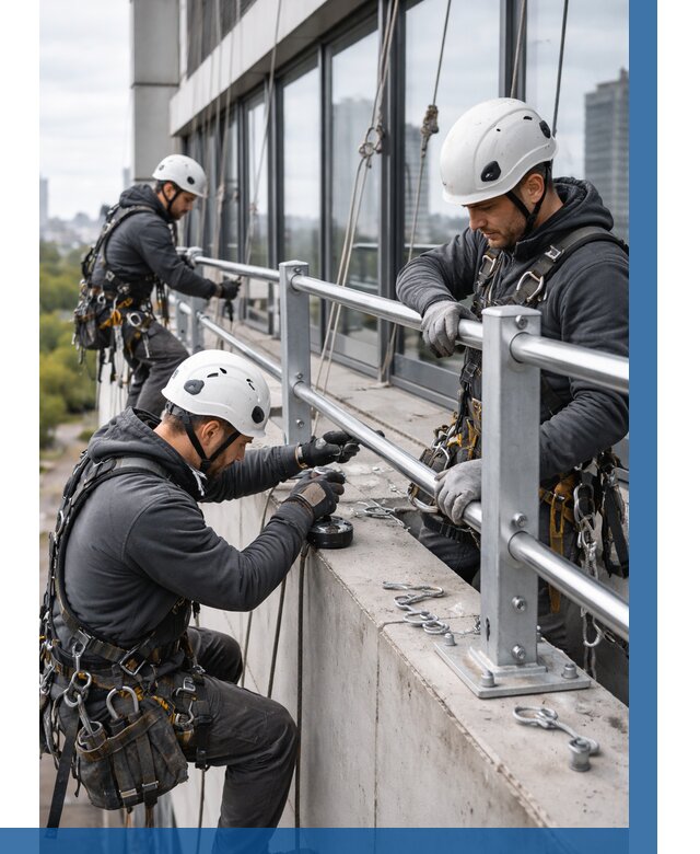 Монтаж ограждений на высоте в Воткинске, от 1243 р. | ВЫСОТНИК-Втк