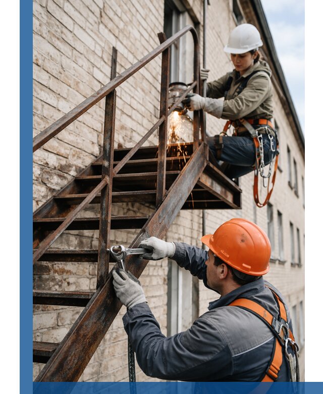 Ремонт и восстановление пожарных лестниц с выездом в Воткинске