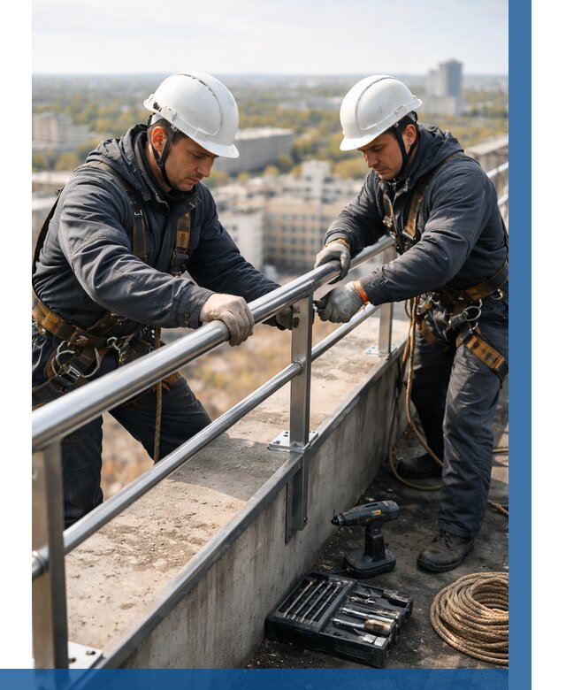 Монтаж перил на высоте в Воткинске от 2590 р. | ВЫСОТНИК-Втк