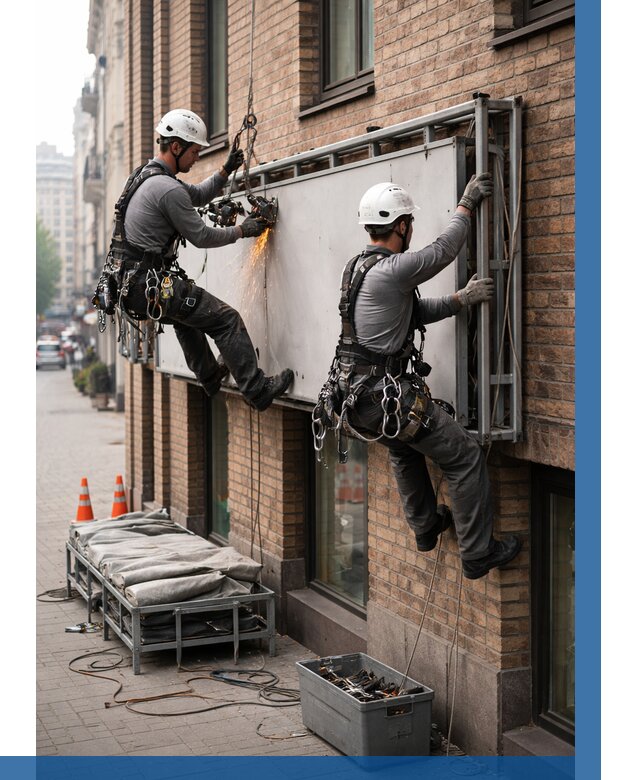 Демонтаж рекламной вывески в Воткинске от 6734 р. | ВЫСОТНИК-Втк