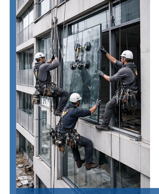 Фасадное остекление и монтаж витражей зданий в Воткинске под ключ