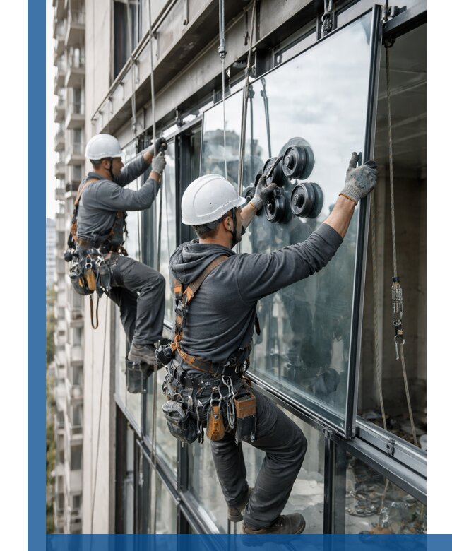 Витражное остекление фасадов и лоджий в Воткинске под ключ