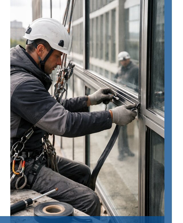 Ремонт витражных конструкций в Воткинске от 3626 р. | ВЫСОТНИК-Втк