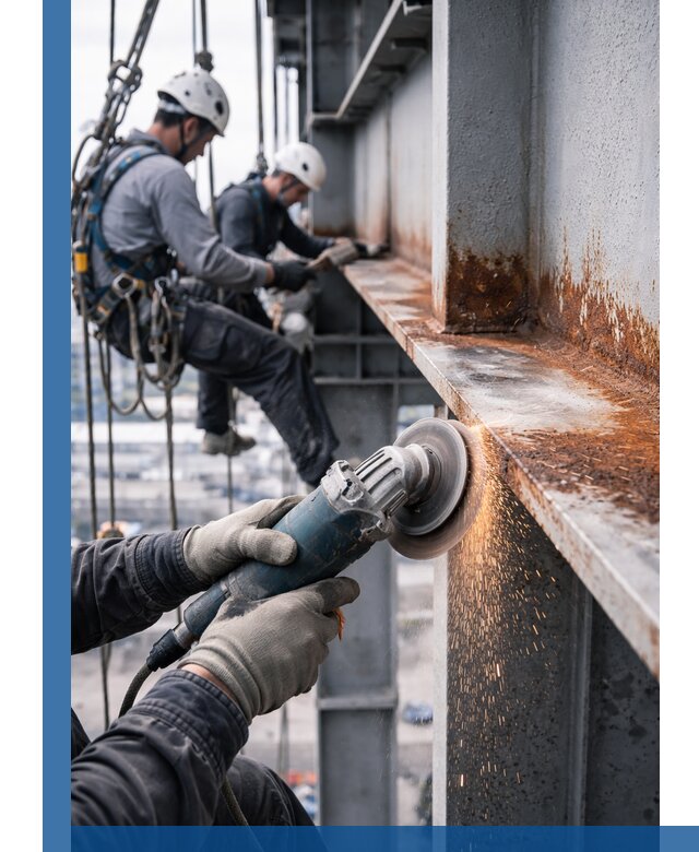 Зачистка металла от ржавчины и подготовка поверхностей в Воткинске