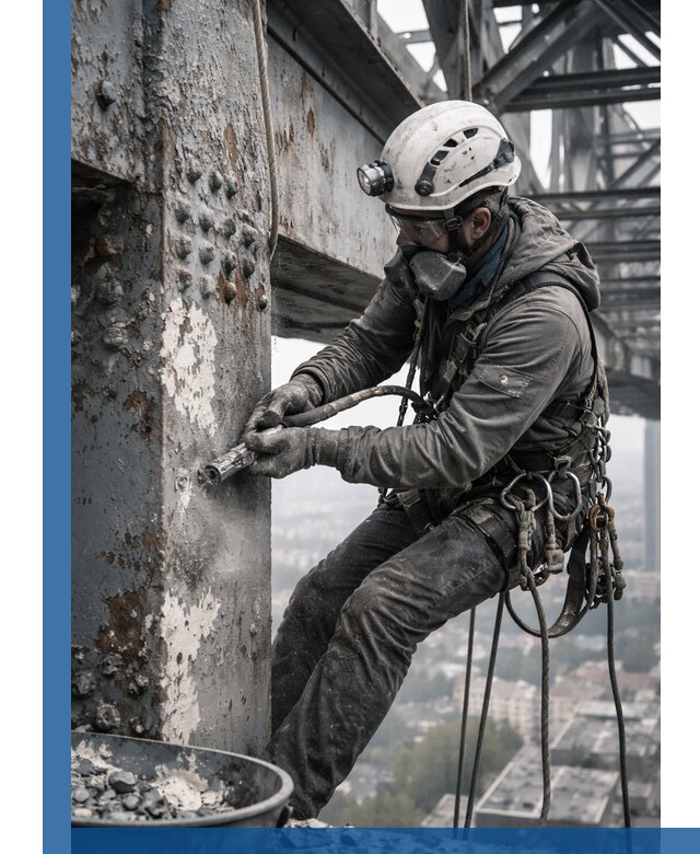 Удаление старой краски с металлических конструкций в Воткинске