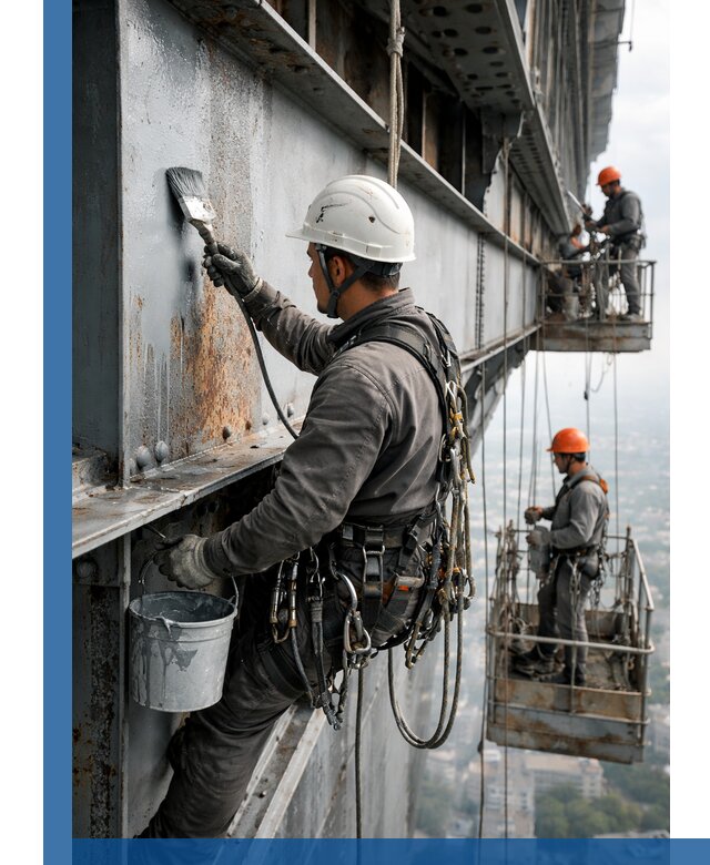 Покраска металлоконструкций на высоте в Воткинске профессионально