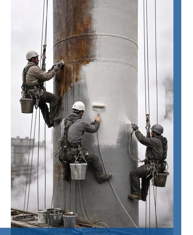 Покраска дымовых труб в Воткинске от 8806 р. | ВЫСОТНИК-Втк