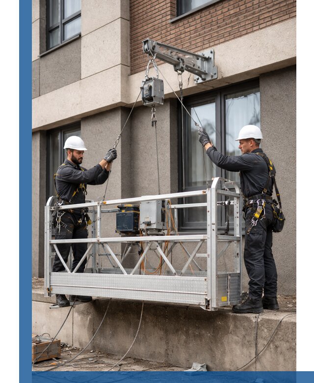 Монтаж и подъем фасадной люльки в Воткинске с гарантией безопасности