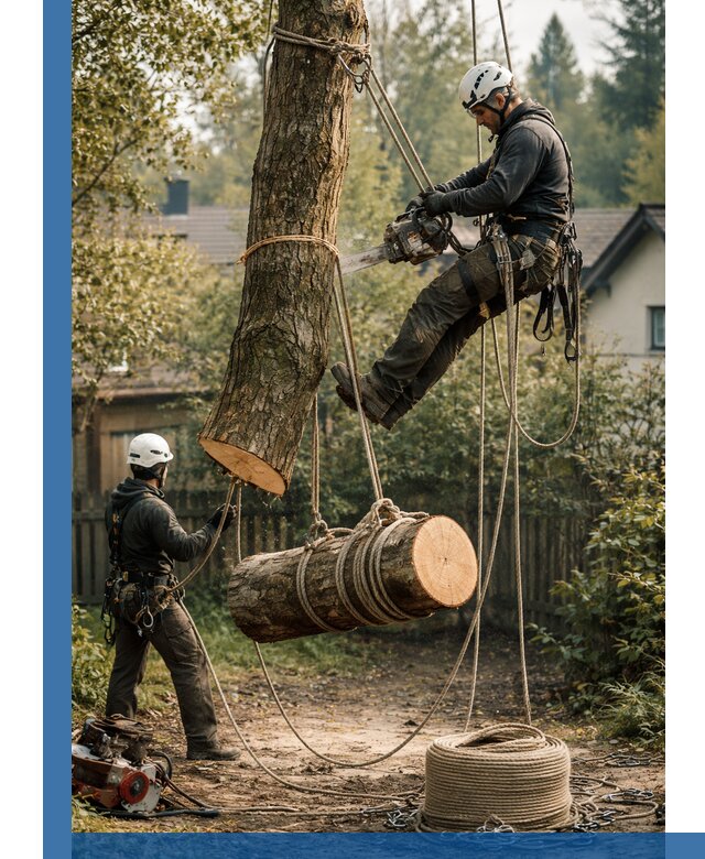 Валка деревьев частями в Воткинске, безопасно и аккуратно