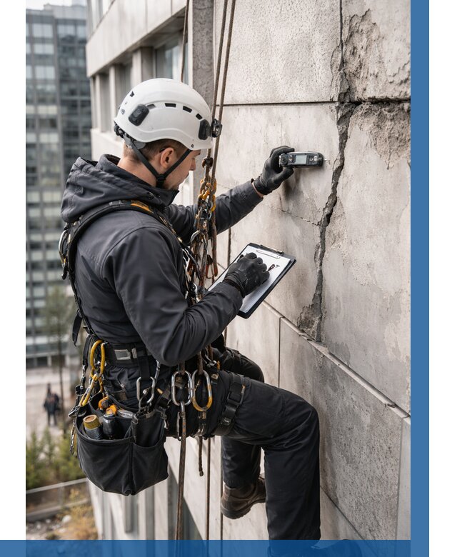 Обследование фасада альпинистами в Воткинске от 124 р. | ВЫСОТНИК-Втк