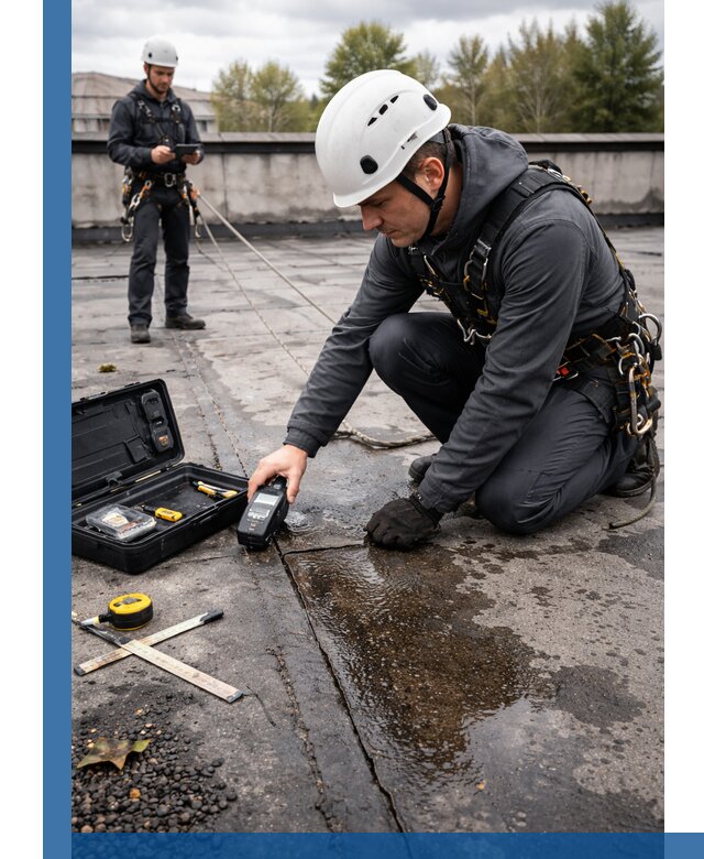 Обследование кровли на протечки и выявление дефектов в Воткинске