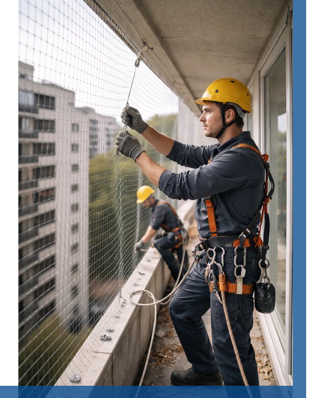 Монтаж сетки от птиц в Воткинске от 4662 р. | ВЫСОТНИК-Втк