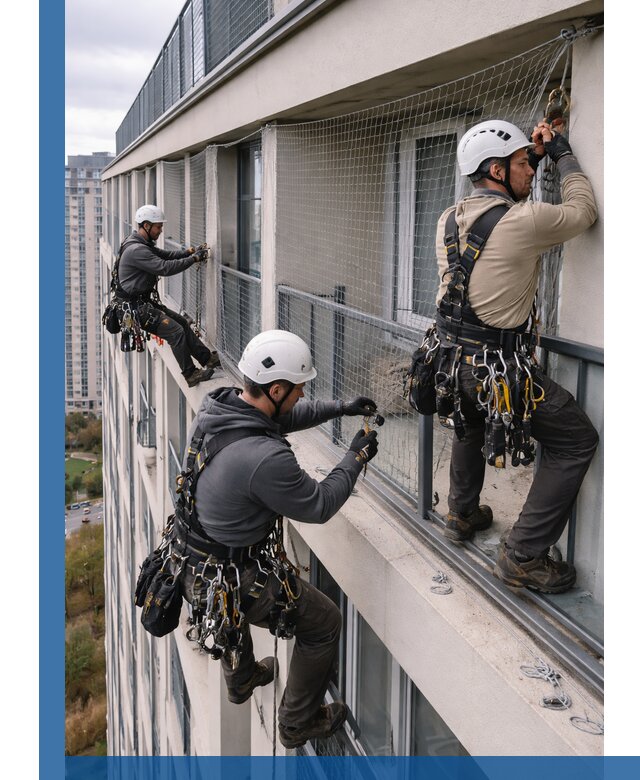 Профессиональный монтаж защитной сетки от птиц в Воткинске