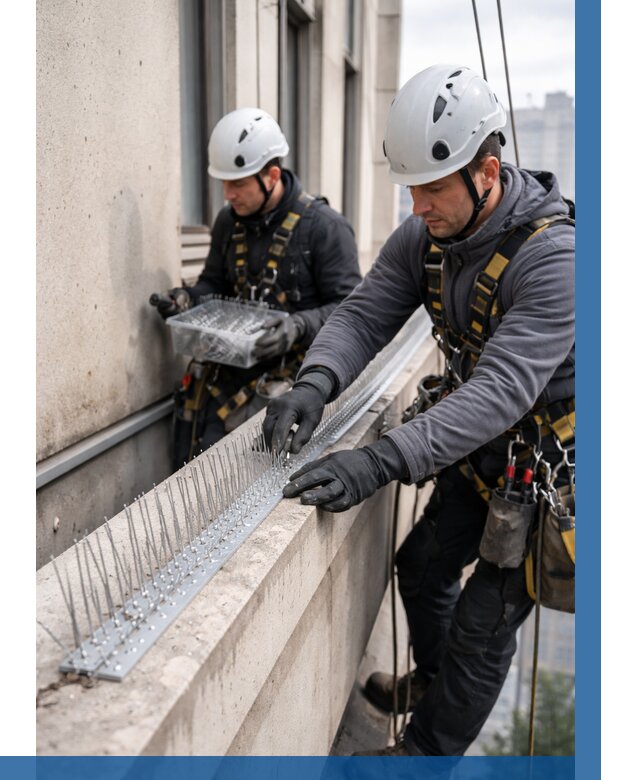 Установка шипов от птиц в Воткинске от 881 р. | ВЫСОТНИК-Втк